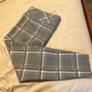 Grey & Pink Plaid Torrid Pixie Pants